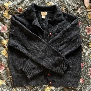 Vintage Grey Button Up Sweater